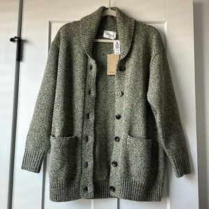 Aritzia Green Cardigan Sweater